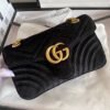 GG Marmont Velvet Black 26 cm - Image 2