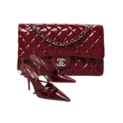 Set: Tasche, Heels BordeauxRed