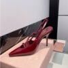 Slingback-Pumps mit Schnalle BordeauxRed - Image 3