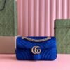 GG Marmont Velvet Blue 26 cm - Image 4