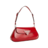 Leder-Schultertasche Red 24 cm