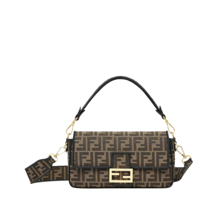 FF-Tasche aus Brownem Stoff  15cm