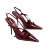 Pumps mit Schnalle Burgundy