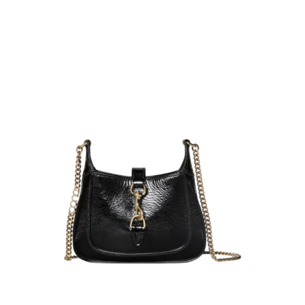 Jackie Notte Tasche aus Blackem Lackleder 19.5cm