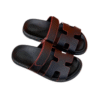 Cyprus Sandals Black mit Reden Rändern
