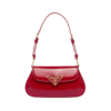 Patent Leather Shoulder Bag Red 22 cm