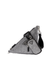 Saffiano Triangle With Crystals Black 25 cm