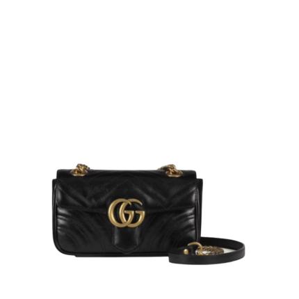 GG Marmont Black/Gold 22 cm