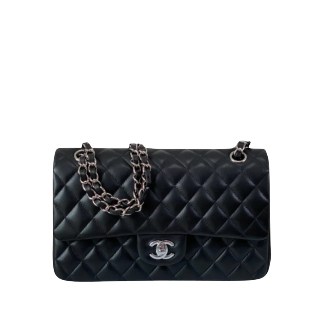 BAGS - New Products 1.0 - 2025-08-05T181011.425 Classic Glattes Leder Black/Silver 25.5 cm - Image 1