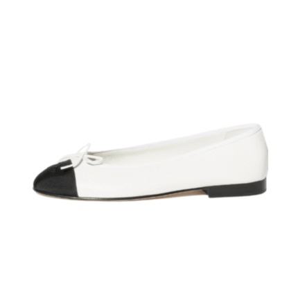 Lammfell & Grosgrain White & Black