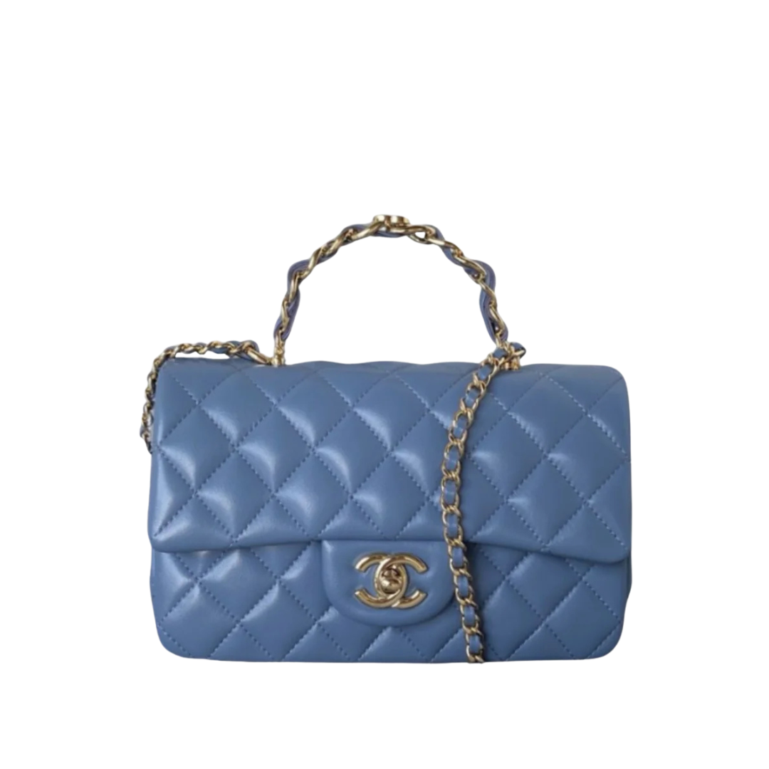 BAGS - New Products 1.0 - 2025-08-05T214953.494 Flap Blue/Gold 20 cm - Image 1