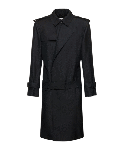 Zweireihiger Trenchcoat Black
