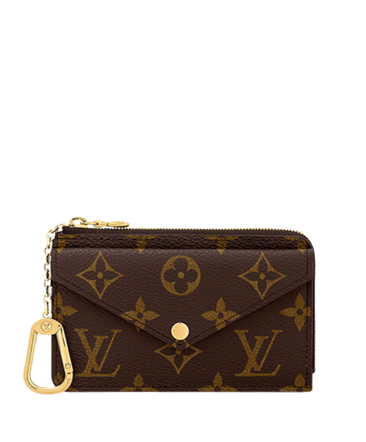 1 Card Holder Recto Verso Brown 13 cm - Image 1