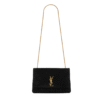 Kate Wendetasche aus Veloursleder und Glattleder Black 28,5 cm