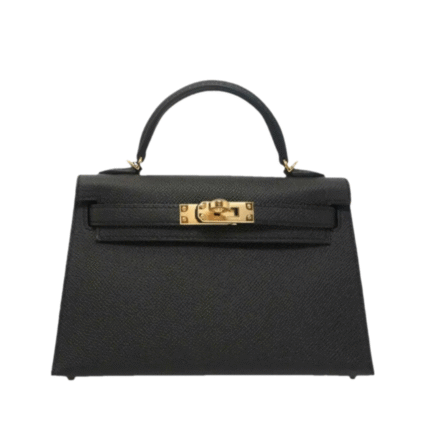 Kelly Epsom Black/Gold 20 cm