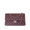 11.12 Genarbtes Leder Bordeaux/Silvern 25.5 cm