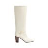 Pattie Kalbsleder Stiefel Ivory 75cm