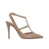 Rockstud Ankle Strap Pumps Puder 100cm