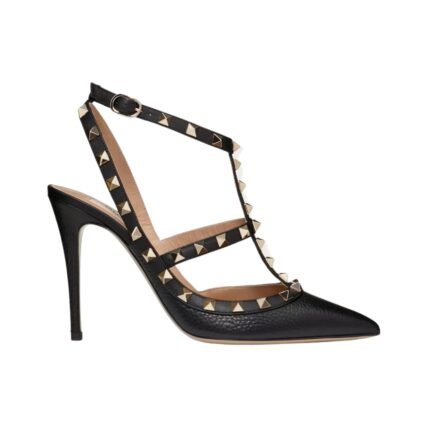 Rockstud Fersenriemen Pumpe Black 100cm
