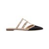 Rockstud Leder Mules Puder