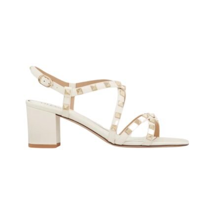 Rockstud Kalbsleder Riemen Light-Ivory 60cm