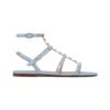 Rockstud Flach Kalbsleder Riemen Azur