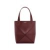 Mini Puzzle Fold Tote Dark Burgundyer 20cm