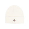 Mütze mit Logo-Patch im Rippenstrick