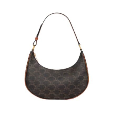 Triomphe Canvas und Kalbsleder in Tan 24.5cm