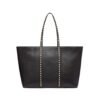 Rockstud grainiges Kalbsleder Black 37cm