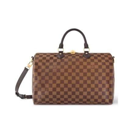 Speedy Bandoulière aus Damier Ebene Canvas 35cm