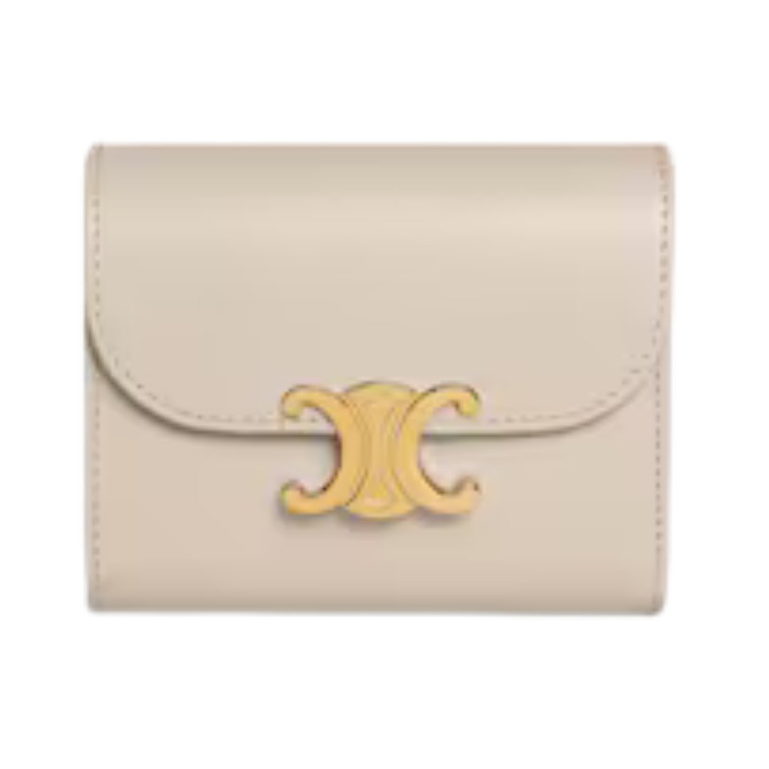 1 Kleine Klappe Triomphe aus glänzendem Kalbsleder 10.5cm - Image 1