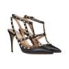 Rockstud Fersenriemen Pumpe Black 100cm - Image 2