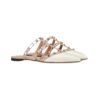 Rockstud Leder Mules Ivory/Puder - Image 2