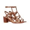 Rockstud Kalbsleder Fessel SattelBrown 60cm - Image 2