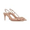 Leder Slingback Pumpe Rose Cannelle 80cm - Image 2