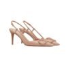 Slingback Pumpe aus Leder in Rose Cannelle 80cm - Image 2