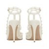 Rockstud Ankle Strap Pumps Ivory 100cm - Image 3