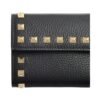 Rockstud Trifold Kalbsleder Black 11cm - Image 3