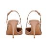 Leder Slingback Pumpe Rose Cannelle 80cm - Image 3