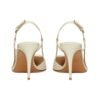 Leder Slingback Pumpe in Lightem Ivory 80cm - Image 3