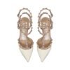 Rockstud Caged Pumps Ivory/Puder 65cm - Image 4