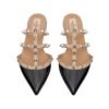 Rockstud Leder Mules Puder - Image 4