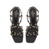 Rockstud Kalbsleder Riemen Black 60cm - Image 4