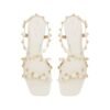 Rockstud Kalbsleder Riemen Light-Ivory 60cm - Image 4