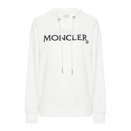 Mit Logo bestickter Baumwoll-Kapuzenpulli