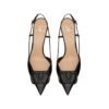 Leder Slingback Pumpe Black 80cm - Image 4