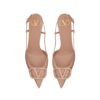 Slingback Pumpe aus Leder in Rose Cannelle 80cm - Image 4