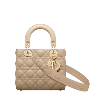 Zandkleurig lamsleer met Cannage-motief 20cm