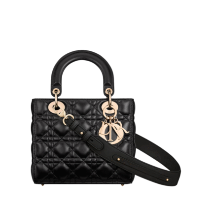 Zwart lamsleer met Cannage-motief 20cm